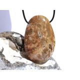 Ozeanachat XXXL Trommelstein gebohrt (Ozeanchalcedon /...