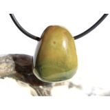 Ozeanachat Trommelstein gebohrt (Ozeanchalcedon /...