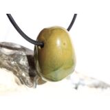 Ozeanachat Trommelstein gebohrt (Ozeanchalcedon /...
