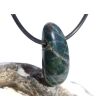 Apatit blau natur Trommelstein gebohrt - ca. 2,7 cm x 1,2 cm x 0,8 cm