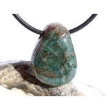 Apatit blau natur Trommelstein gebohrt - ca. 2,3 cm x 1,7...