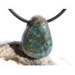 Apatit blau natur Trommelstein gebohrt - ca. 2,3 cm x 1,7 cm x 1,1 cm