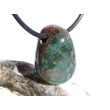 Apatit blau natur Trommelstein gebohrt - ca. 2,3 cm x 1,7 cm x 1,1 cm