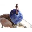 Blauquarz Trommelstein gebohrt - Sonderqualität - ca. 2,3 cm x 2,2 cm x 1,5 cm
