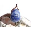 Blauquarz Trommelstein gebohrt - Sonderqualität - ca. 2,3 cm x 2,2 cm x 1,5 cm
