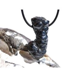 Psilomelan (Braunstein) XL Rohstein gebohrt - Raritt - Sonderqualitt - ca. 3,8  cm x 1,8 cm x 1,3 cm (Fairer Handel/Fair Trade)