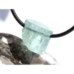 Aquamarin aquablau natur (Beryll) Kristallstab / Schmuckstein gebohrt - AA-Sonderqualitt - Raritt - Handarbeit - ca. 1,4 cm x 1,4 cm x 1,4 cm