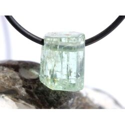 Aquamarin aquablau natur (Beryll) Kristallstab / Schmuckstein gebohrt - AAA-Sonderqualitt - Raritt - Handarbeit - ca. 1,6 cm x 1,2 cm x 1,1 cm