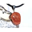 Sonnenstein Trommelstein / Schmuckstein Anhänger Silberöse - AA-Sonderqualität - ca. 3,5 cm x 1,9 cm x 0,9 cm