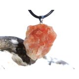 Sonnenstein Rohstein Anhänger Silberöse - AA-Sonderqualität - ca. 3,1 cm x 2,6 cm x 2 cm