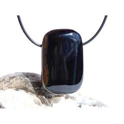Falkenauge XXL Schmuckstein / Scheibenstein gebohrt - Sonderqualit�t - ca. 4 cm x 2,6 cm x 1,1 cm