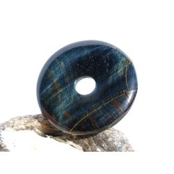 Tigerauge mit Falkenauge Donut Edelstein 30 mm (5 mm stark) - Sonderqualit�t -