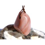 Aprikosencalcit (Calcit apricot) Schmuckstein gebohrt - ca. 2,9 cm x 2,1 cm x 1,5 cm