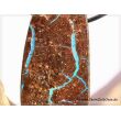 Boulderopal (Edelopal) XXXL Schmuckstein / Scheibenstein gebohrt - Rarität - Sonderqualität - Handarbeit - ca. 6,2 cm x 2,5 cm x 0,8 cm