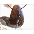 Boulderopal (Edelopal) XXXL Schmuckstein Cabochon / Scheibenstein gebohrt - Rarität - Sonderqualität - Handarbeit - ca. 6,1 cm x 4 cm x 1 cm