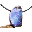 Boulderopal (Edelopal / Kristallopal) Schmuckstein / Scheibenstein gebohrt - Rarität - Sonderqualität - Handarbeit - ca. 3,3 cm x 2 cm x 0,8 cm