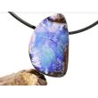 Boulderopal (Edelopal / Kristallopal) Schmuckstein / Scheibenstein gebohrt - Rarität - Sonderqualität - Handarbeit - ca. 3,3 cm x 2 cm x 0,8 cm
