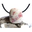 Cinnabarit-Opal (Zinnober-Opal) Trommelstein gebohrt - Sonderqualität - Rarität - ca. 2,3 cm x 2 cm x 1,8 cm