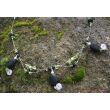 Peridotsplitter-Lava-Crimp-Halskette 925iger Silber in Sonderqualität - ca. 46 cm