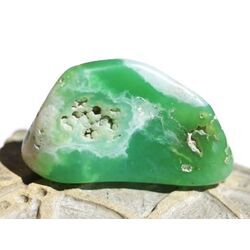 Chrysopras XL Trommelstein - Sonderqualitt - ca. 3,6 cm x 2,1 cm x 0,9 cm (Fairer Handel / GKS)