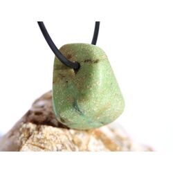 Chrysopras Schmuckstein / Trommelstein gebohrt - ca. 2,8 cm x 2 cm x 1,7 cm