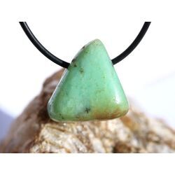 Chrysopras Schmuckstein / Trommelstein gebohrt - ca. 2,3 cm x 2,2 cm x 1,7 cm