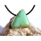 Chrysopras Schmuckstein / Trommelstein gebohrt - ca. 2,3 cm x 2,2 cm x 1,7 cm