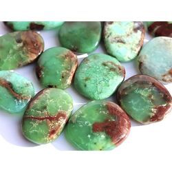 Chrysopras XXL Scheibensteine - sch�ne Qualit�t - Rarit�t - ca. 3,8 - 4,3 cm / ca. 25-28 g/St