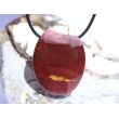 Mookait XXL Schmuckstein Cabochon / Scheibenstein gebohrt - Sonderqualität - ca. 4,1 cm x 3,1 cm x 1 cm