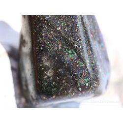 Honduras-Opal (Blackopal) XXL Trommelstein gebohrt - Sonderqualitt - Raritt - ca. 4,4 cm x 2,7 cm x 1,5 cm (Fairer Handel / GKS)