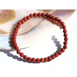 Jaspis rot Armband / Kugelarmband - Kugeln ca. 5 mm - ca....