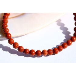 Jaspis rot Armband / Kugelarmband - Kugeln ca. 5 mm - ca. 18-19 cm