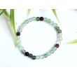 Fluorit grün-violett Armband Kugeln 6 mm - Sonderqualität - ca. 19 cm