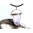 Rosenquarz Schmuckstein Cabochon - Anhänger Öse Schmuckdose - AA-Sonderqualität - ca. 3,7 cm x 2,2 cm x 0,7 cm