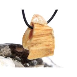 Opalholz / Holzopal / versteinertes Holz opalisiert Trommelstein gebohrt - Sonderqualitt - ca. 3,3 cm x 2,7 cm x 1,4 cm