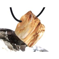Opalholz / Holzopal / versteinertes Holz opalisiert XL Trommelstein gebohrt - Sonderqualitt - ca. 3,6 cm x 3,2 cm x 1,2 cm