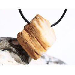 Opalholz / Holzopal / versteinertes Holz opalisiert XL Trommelstein gebohrt - Sonderqualitt - ca. 3,6 cm x 3,2 cm x 1,2 cm