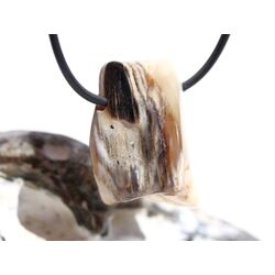 Opalholz / Holzopal / versteinertes Holz opalisiert Trommelstein gebohrt - Sonderqualitt - ca. 3,2 cm x 2,2 cm x 2,1 cm