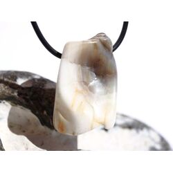 Opalholz / Holzopal / versteinertes Holz opalisiert Trommelstein gebohrt - Sonderqualitt - ca. 3,2 cm x 2,2 cm x 2,1 cm