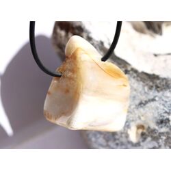 Opalholz / Holzopal / versteinertes Holz opalisiert XL Trommelstein gebohrt - Sonderqualitt - ca. 3,9 cm x 3,2 cm x 2,1 cm