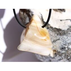 Opalholz / Holzopal / versteinertes Holz opalisiert XL Trommelstein gebohrt - Sonderqualitt - ca. 3,9 cm x 3,2 cm x 2,1 cm
