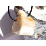 Opalholz / Holzopal / versteinertes Holz opalisiert XL Trommelstein gebohrt - Sonderqualität - ca. 3,9 cm x 3,2 cm x 2,1 cm
