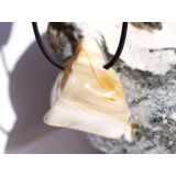 Opalholz / Holzopal / versteinertes Holz opalisiert XL Trommelstein gebohrt - Sonderqualität - ca. 3,9 cm x 3,2 cm x 2,1 cm