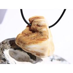 Opalholz / Holzopal / versteinertes Holz opalisiert XXL Trommelstein gebohrt - Sonderqualitt - ca. 4 cm x 4 cm x 1,5 cm