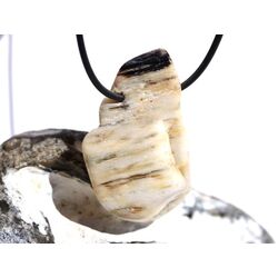 Opalholz / Holzopal / versteinertes Holz opalisiert XXL Trommelstein gebohrt - Sonderqualitt - ca. 4,6 cm x 3 cm x 1,5 cm