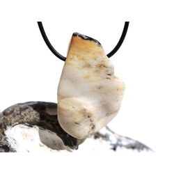 Opalholz / Holzopal / versteinertes Holz opalisiert XXL Trommelstein gebohrt - Sonderqualitt - ca. 4,6 cm x 3 cm x 1,5 cm