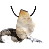 Opalholz / Holzopal / versteinertes Holz opalisiert XXL Trommelstein gebohrt - Sonderqualität - ca. 4,6 cm x 3 cm x 1,5 cm