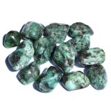 Smaragd XL Trommelsteine / Handschmeichler (Beryll) - Rarität - schöne Qualität - ca. 3,3 - 3,8 cm / ca. 20-24 g/St
