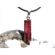Turmalin rosarot (Rubellit) Kristallstab / Rohsteinform Anhänger Silberöse Schmuckdose - Rarität - AA-Sonderqualität - ca. 3,7 cm x 0,9 cm x 0,7 cm
