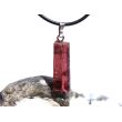 Turmalin rosarot (Rubellit) Kristallstab / Rohsteinform Anhänger Silberöse Schmuckdose - Rarität - AA-Sonderqualität - ca. 3,7 cm x 0,9 cm x 0,7 cm
